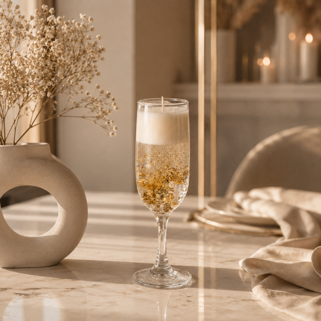 Gold Sparkles Candle ✨️