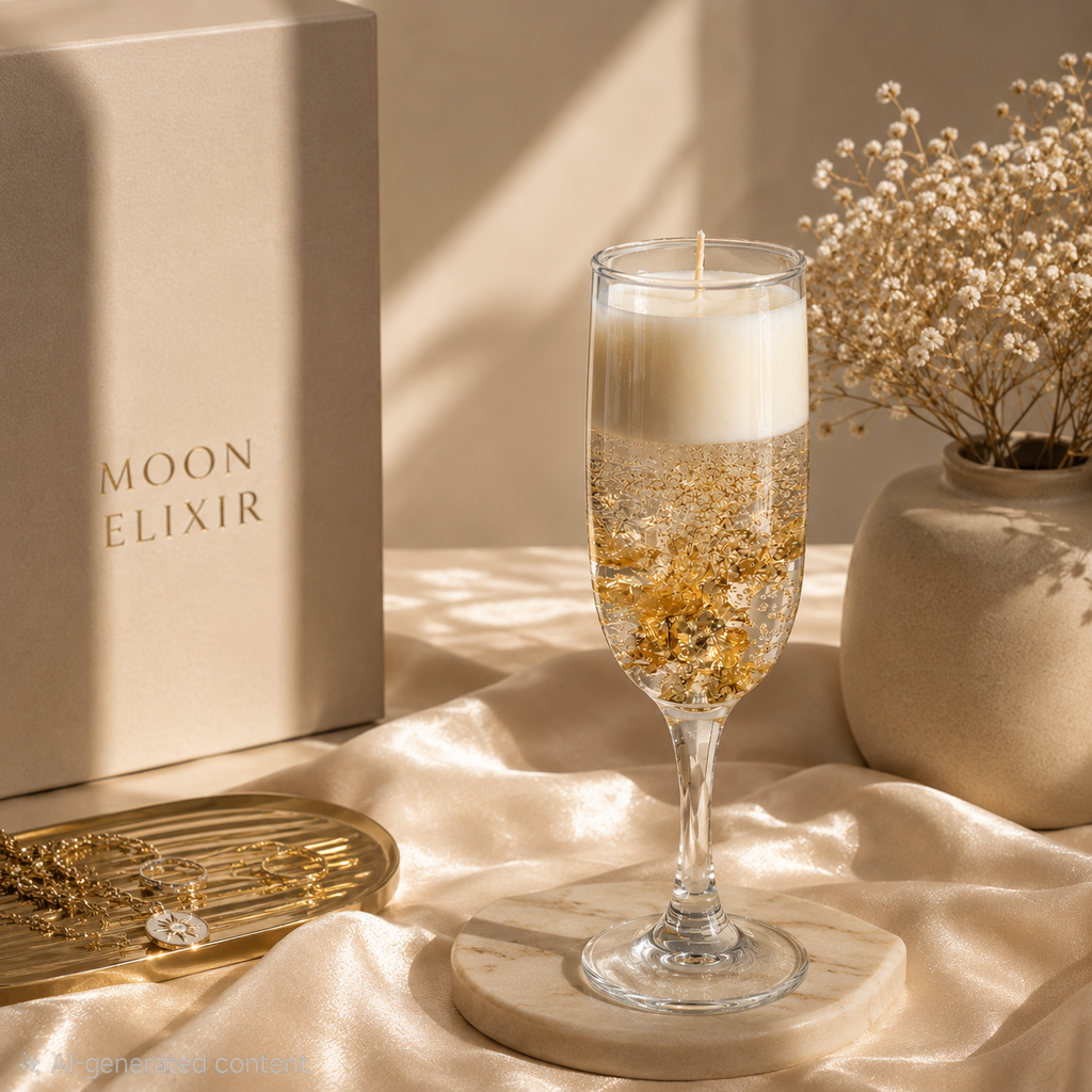 Gold Sparkles Candle ✨️
